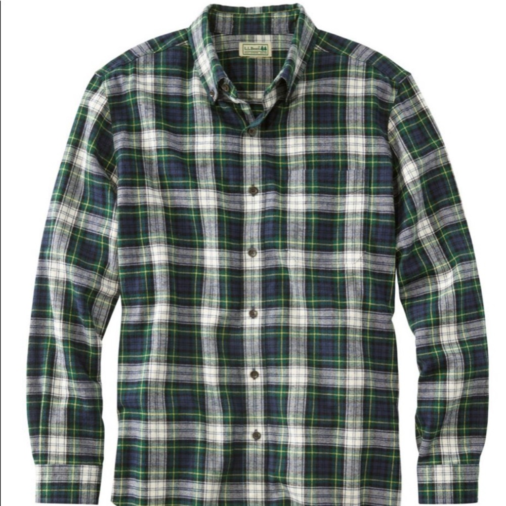 L.L. Bean Scotch Plaid Flannel Shirt NWT XL